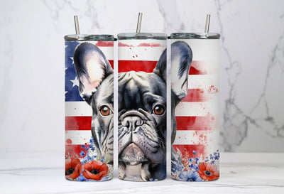 french bulldog gift, 20 oz tumbler with straw and lid, dog owner gifts, for women - SweetTeez LLC