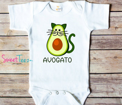 Funny Baby gift, Avogato, Kitty Shirt, Cat Shirt, Funny Avocado Shirt, Cinco De Mayo tshirt - SweetTeez LLC