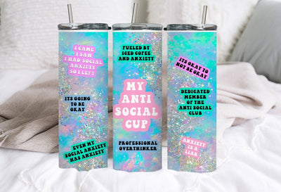 Gift For Her, Social Anxiety Tumbler, 20oz Tumbler, Mental Health Gift, Mental Health Tumbler, Birthday Gift, Gifts For Women - SweetTeez LLC