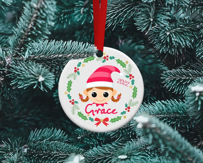 Girls christmas ornament | personalized - SweetTeez LLC