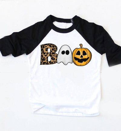 Halloween Shirt , Halloween Shirt Girls , Halloween Boo Shirt , Boo Raglan Shirts , Leopard Shirts Girls , Pumpkin Patch Shirt - SweetTeez LLC