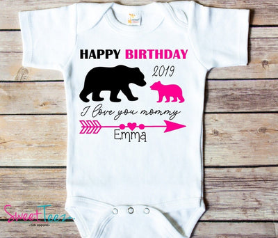 Happy Birthday Mommy Shirt , Personalized Happy Birthday Mommy Shirt For Daughter , Birthday Gift For Mom , Mom Birthday Gift From Baby - SweetTeez LLC