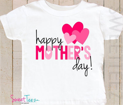 Happy Mother's Day Shirt Mommy Shirt Mother's Day Shirt Bib Baby Bodysuit Shirt Toddler Girl Gift - SweetTeez LLC