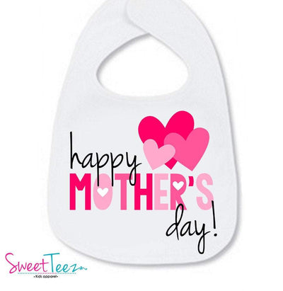 Happy Mother's Day Shirt Mommy Shirt Mother's Day Shirt Bib Baby Bodysuit Shirt Toddler Girl Gift - SweetTeez LLC