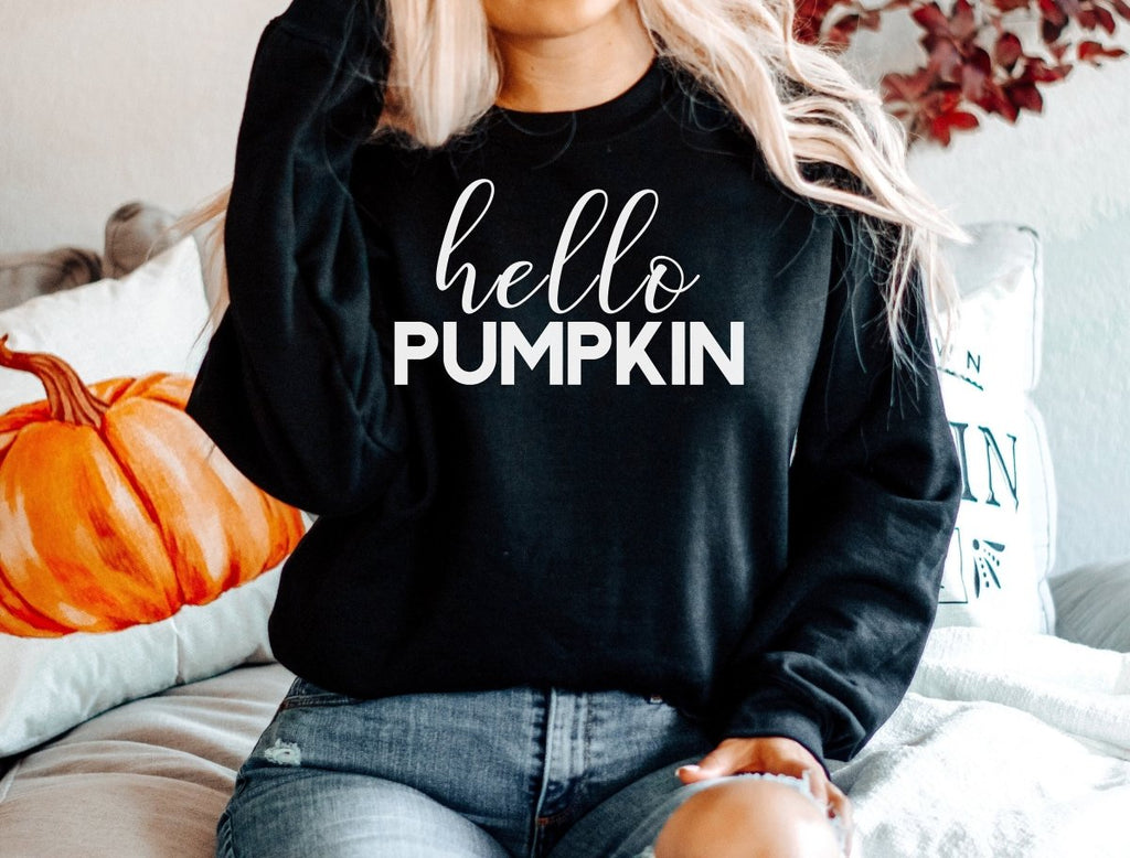 Hello Pumpkin Plaid Pumpkin Super Soft Cotton Comfy Fall T-Shirt