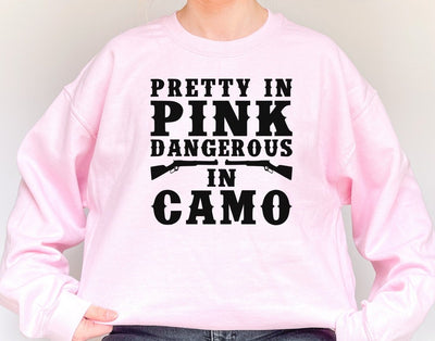 Hunting shirt, hunting shirts for women, womens hunting shirts, pink hunting sweater, hunting sweatshirt - SweetTeez LLC