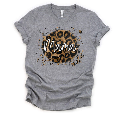 Mama Shirt , Mama T shirt , Leopard Mama T Shirt , Leopard Mom Tees , Leopard Mama Tee , Gift For mom
