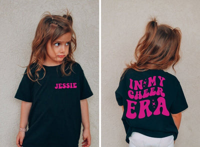 In My Cheer Era shirt for Girls , Personalized With Name, Kids Comfort Colors® T-Shirt, Trendy Dance Shirts - SweetTeez LLC