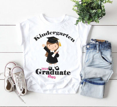 Kindergarten Graduation Shirt Kindergarten Graduate Shirt Personalized with YEAR and name Boy Girl Kids Toddler shirt Youth Shirt - SweetTeez LLC
