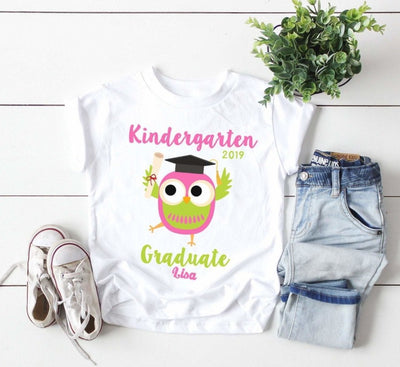 Kindergarten Graduation Shirt , Personalized Kindergarten Graduation Shirt , Personalized Graduation Shirt For Kindergarten , Girls t shirt - SweetTeez LLC