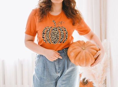 leopard pumpkin shirt women - SweetTeez LLC