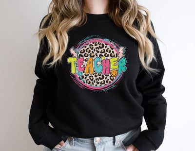 Leopard teacher sweatshirt - SweetTeez LLC