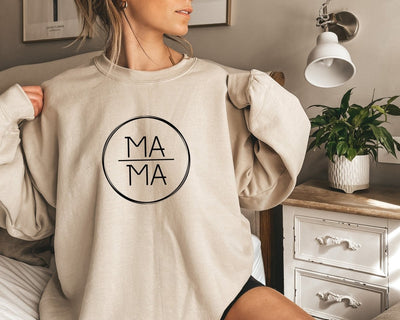 Mama Sweatshirt Circle - Sand Color - SweetTeez LLC