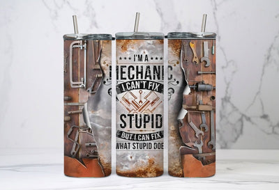 Mechanic Gifts, Father's Day Gift, Gift For Mechanic, Gift For Dad, Mechanic Tumbler, Tumbler With Straw, Gift For Him - SweetTeez LLC