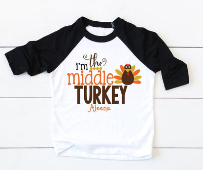 Middle Turkey Raglan Shirt - Personalized - SweetTeez LLC