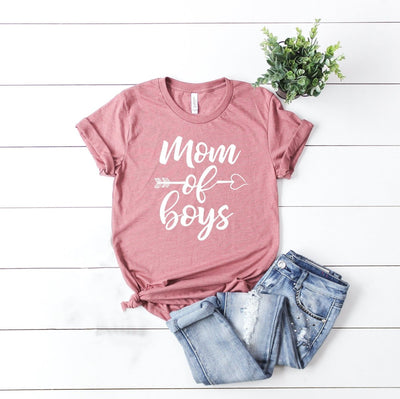 Mom Of Boys Shirt, Shirt For Mom Of Boys , Boy Mom Shirt , Mom Shirt , Crew Neck Shirt , Mom Of Boys t shirt , Gift For Mom - SweetTeez LLC