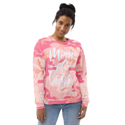 Mom Of Boys Sweatshirt - Pink Camo - SweetTeez LLC