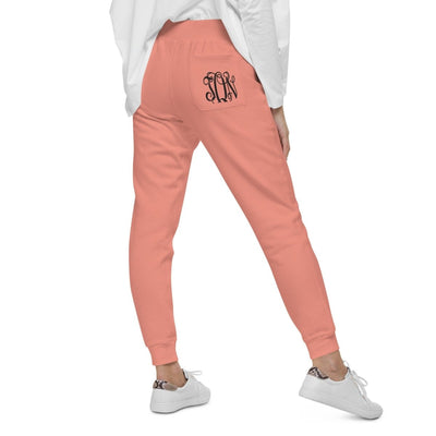 Monogrammed fleece sweatpants, Unisex Sweatpants, Pink Sweatpants , Personalized Pants - SweetTeez LLC