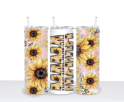 Mother's Day Gift, Mom Gift, Personalized Tumbler, Gift For Mom, Sunflower Tumbler, Mom Cup, Mama Gifts - SweetTeez LLC
