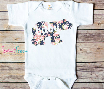 Mother's Day Shirt ,Baby Bear, Mama Bear Shirt, Gift for Mama, , Floral Print - SweetTeez LLC