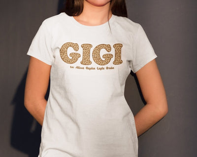 Mother's Day Shirt , Gigi Shirt, Gift for Grandma, Gift From Grandkids, Animal Print tshirt - SweetTeez LLC
