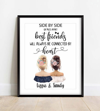 Personalized Best Friend Wall Art - Custom Print - SweetTeez LLC