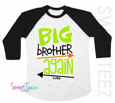 Personalized Big Brother Again Shirt - Green Arrow - SweetTeez LLC