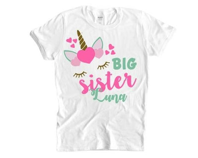Personalized Big Sister Unicorn Shirt - SweetTeez LLC