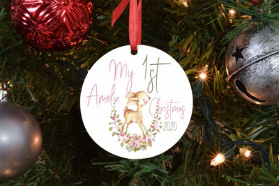 Personalized First Christmas Ornament , Personalized First Christmas Ornament , Personalized First Christmas Ornament , Christmas Gift Baby - SweetTeez LLC