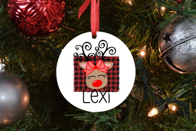 Personalized Kids Reindeer Ornament - SweetTeez LLC