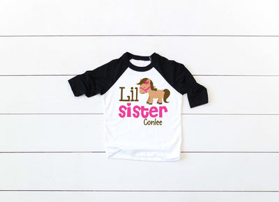 Personalized Little Sister Shirt , Little Sister Shirts , Horse Little Sister Shirt , Horse Shirt For Little Sister , Little Sister Gift - SweetTeez LLC