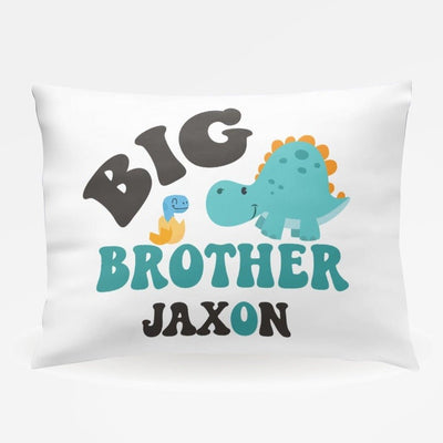 Personalized Pillow Case For Big Brother with Dinosaur - SweetTeez LLC