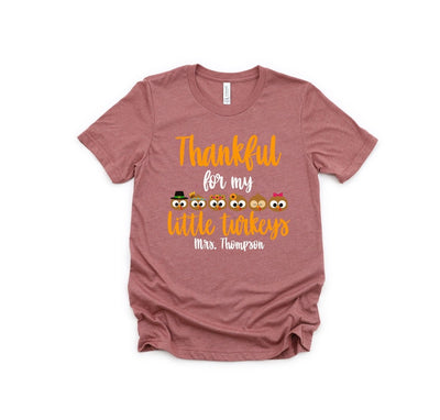 Personalized turkey teacher shirt - SweetTeez LLC