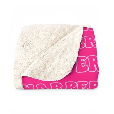 Pink Sherpa fleece blanket | personalized - SweetTeez LLC