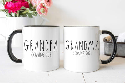 Pregnancy Announcement Mug For Grandpa and Grandma - SweetTeez LLC