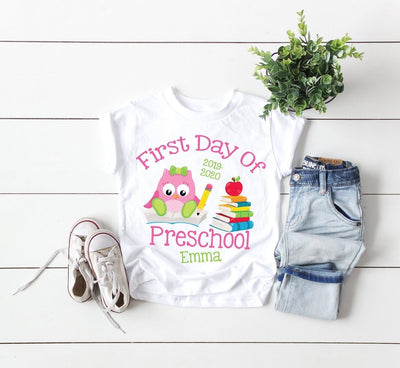 Preschool Shirt -  First Day Of Preschool Shirt - Personalized First Day Of Preschool Shirt - PreSchool Shirt For Girl , 1st Day Of School - SweetTeez LLC
