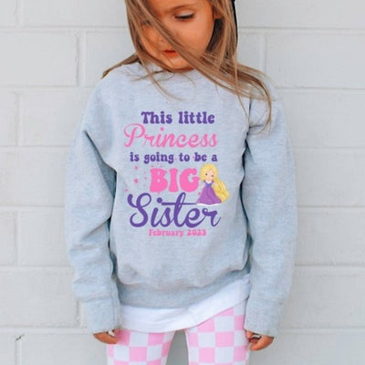 Princess Big Sister sweatshirt toddler | personalized - SweetTeez LLC