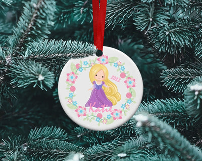 Princess ornament • christmas ornaments personalized • handmade ornaments • ornaments for girls - SweetTeez LLC