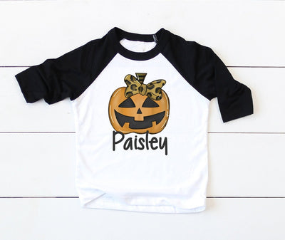 Pumpkin Shirt , Personalized Pumpkin Shirt , Fall Pumpkin Shirt , Pumpkin Shirts , Fall Leopard Shirts Girls , Pumpkin Patch Shirt For Girl - SweetTeez LLC