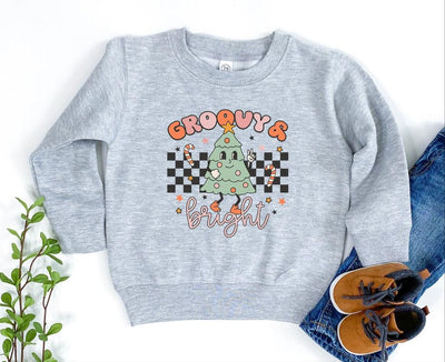 Retro groovy Christmas sweatshirt toddler - SweetTeez LLC