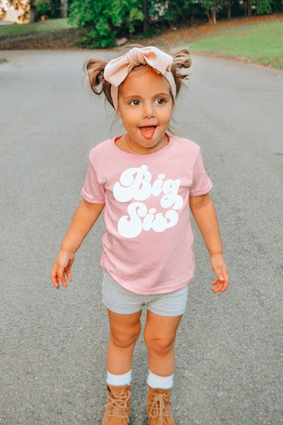 Retro Pink Big Sister Shirt | Personalized - SweetTeez LLC
