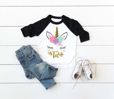 Second Birthday Shirt - Second Birthday Shirt Girl - Unicorn Birthday Shirt - 2nd Birthday Shirt - 2nd Birthday Gift  - Personalized Top - SweetTeez LLC