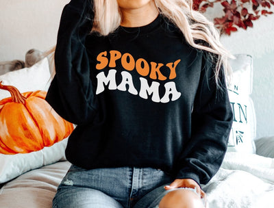 Spooky Mama Shirt, Halloween Shirt For Mom, Mom Halloween Shirt, Halloween Sweatshirt - SweetTeez LLC