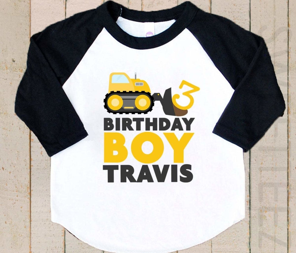 construction birthday shirt