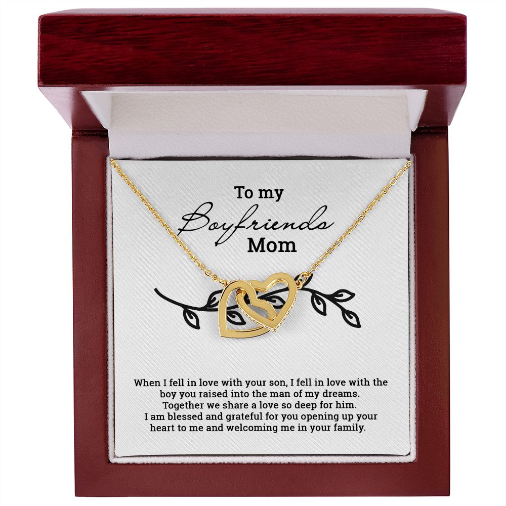 To Boyfriend's Mom | Interlocking Hearts Necklace - SweetTeez LLC