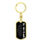 To My Dad | Dog tag Keychain | Engraved with your message on the back - SweetTeez LLC