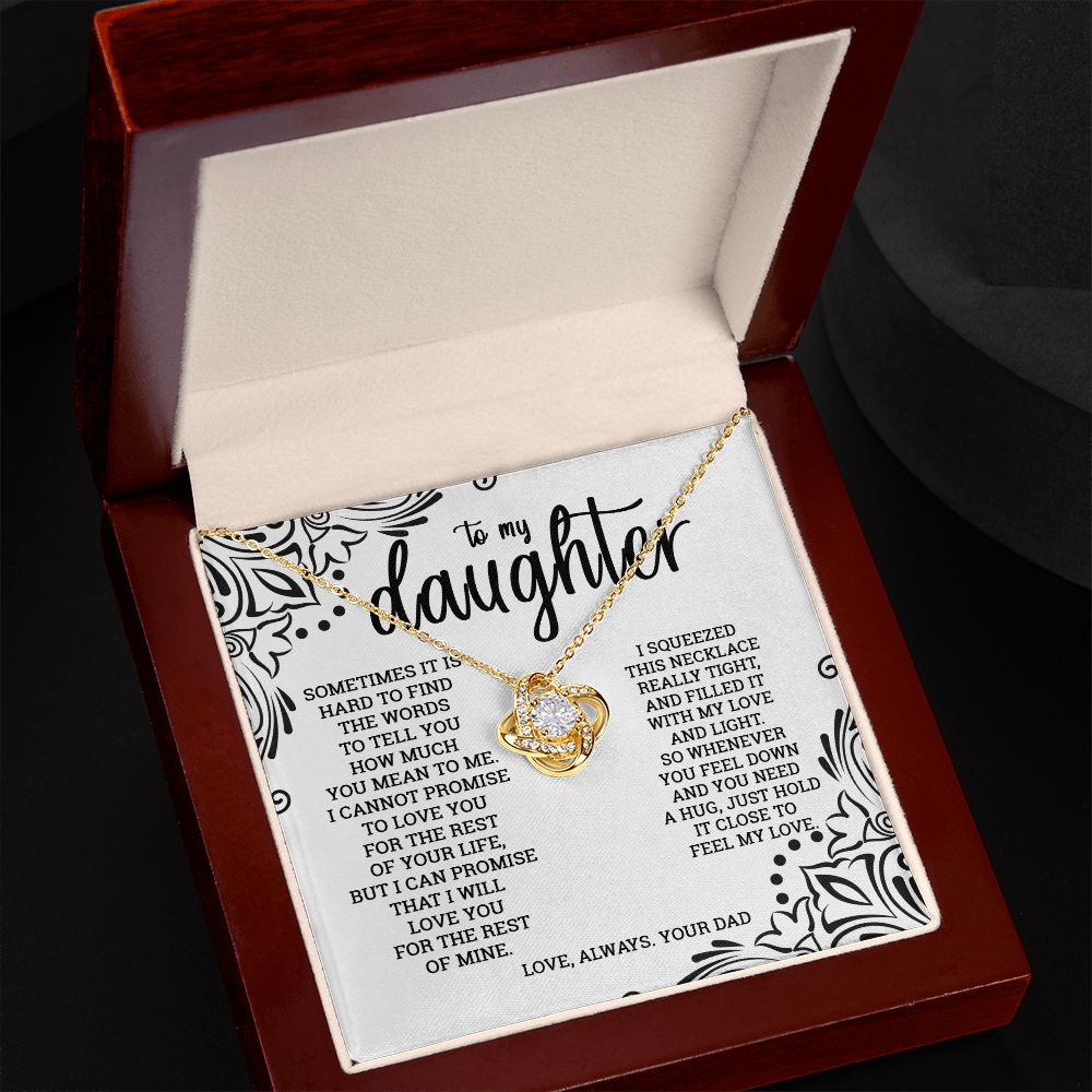 To MY Daughter From Dad | Love Knot Necklace - SweetTeez LLC