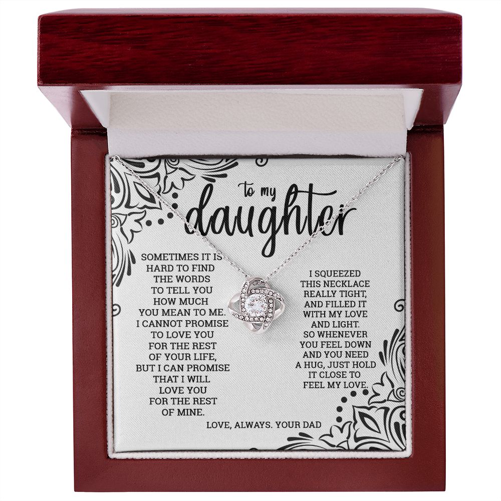 To MY Daughter From Dad | Love Knot Necklace - SweetTeez LLC