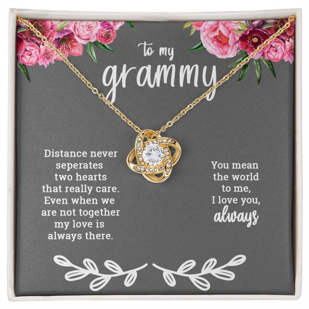 To My Grammy | Love knot necklace - SweetTeez LLC