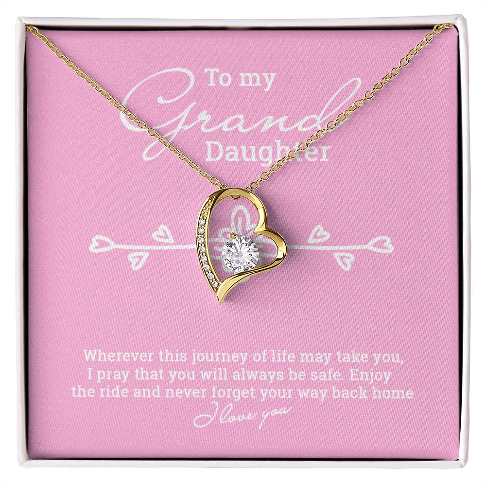 To My granddaughter Necklace | Pink Forever Love - SweetTeez LLC